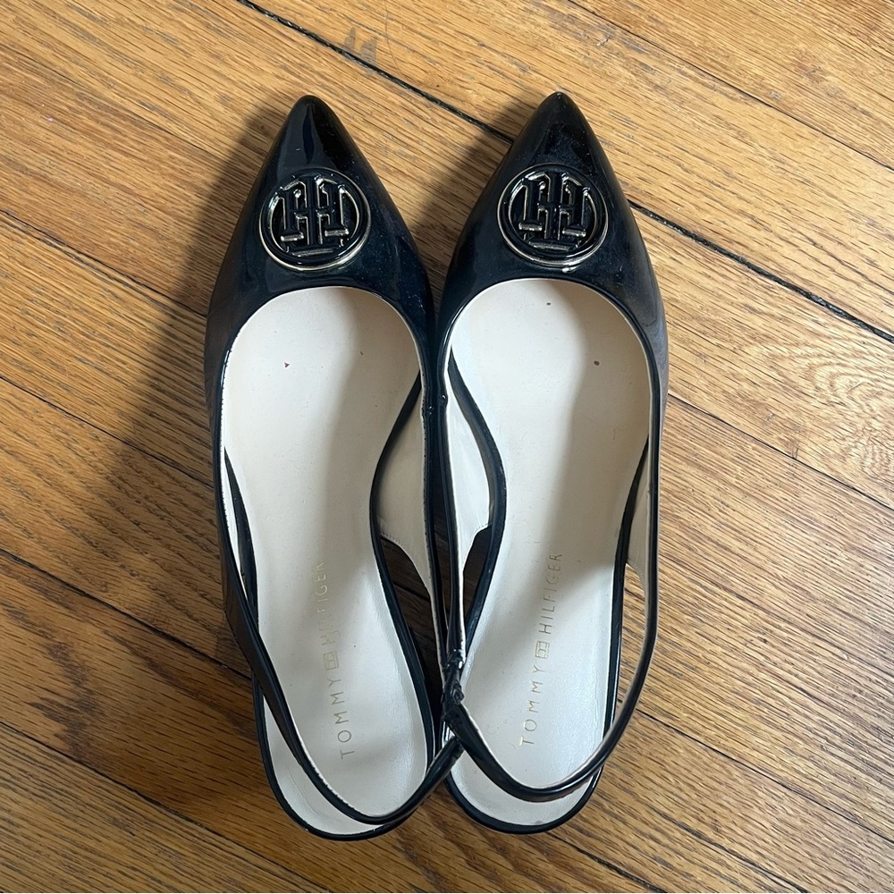 Tommy Hilfiger Black Slingback Women's Heels